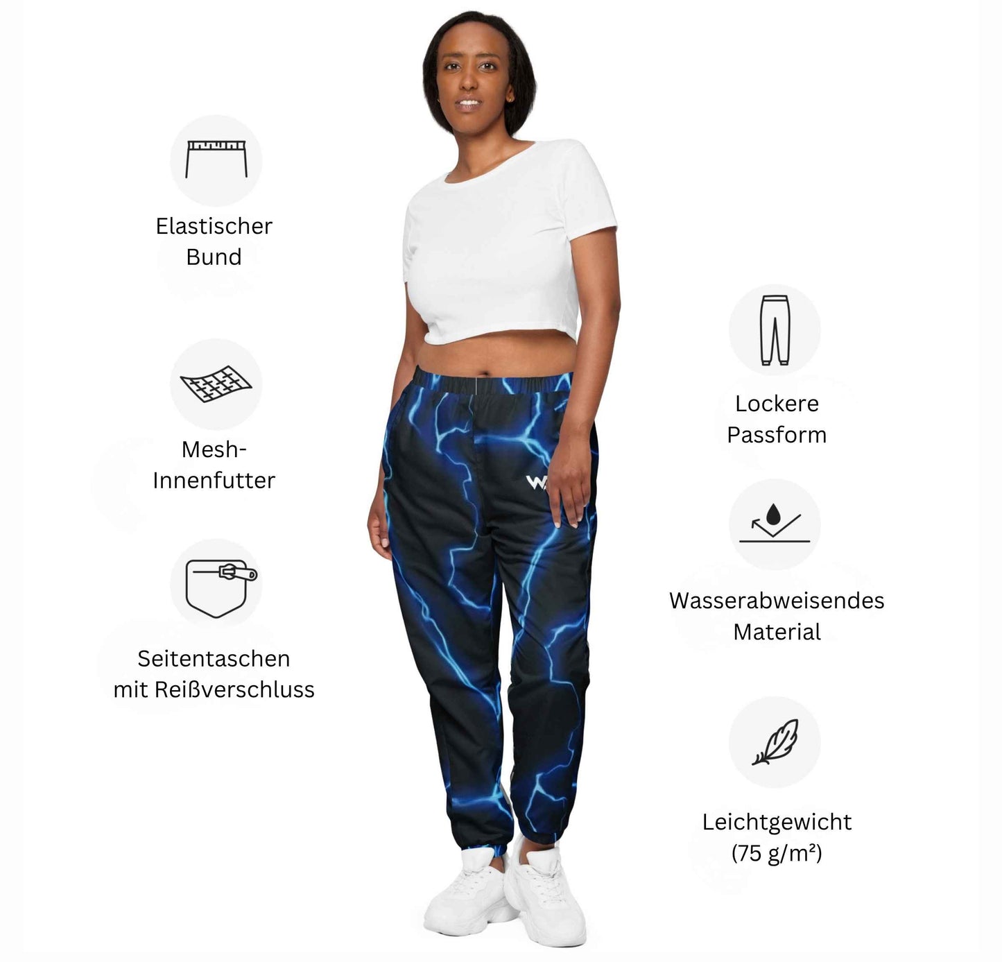 Blue Lightning Fusion - Wakepants (Unisex)