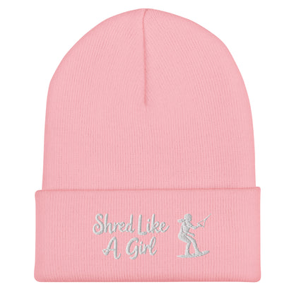 Beanie "Shred Like A Girl" mit Piktogramm