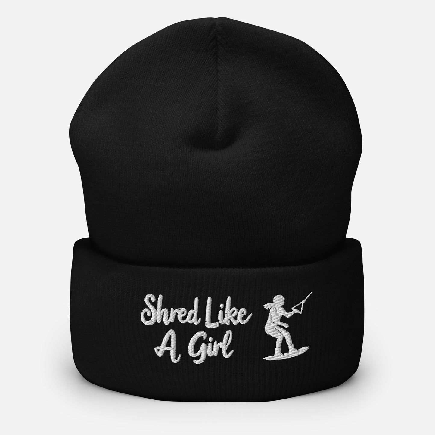 Beanie "Shred Like A Girl" mit Piktogramm