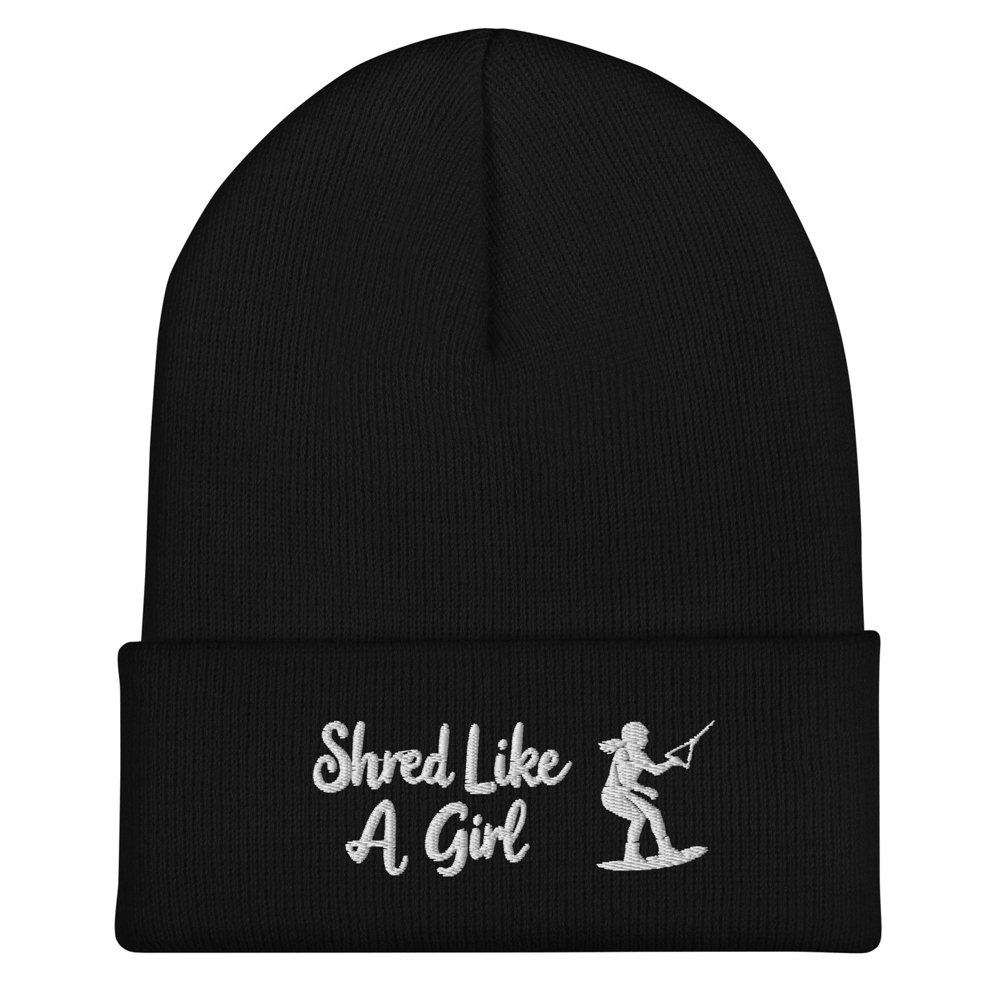 Beanie "Shred Like A Girl" mit Piktogramm