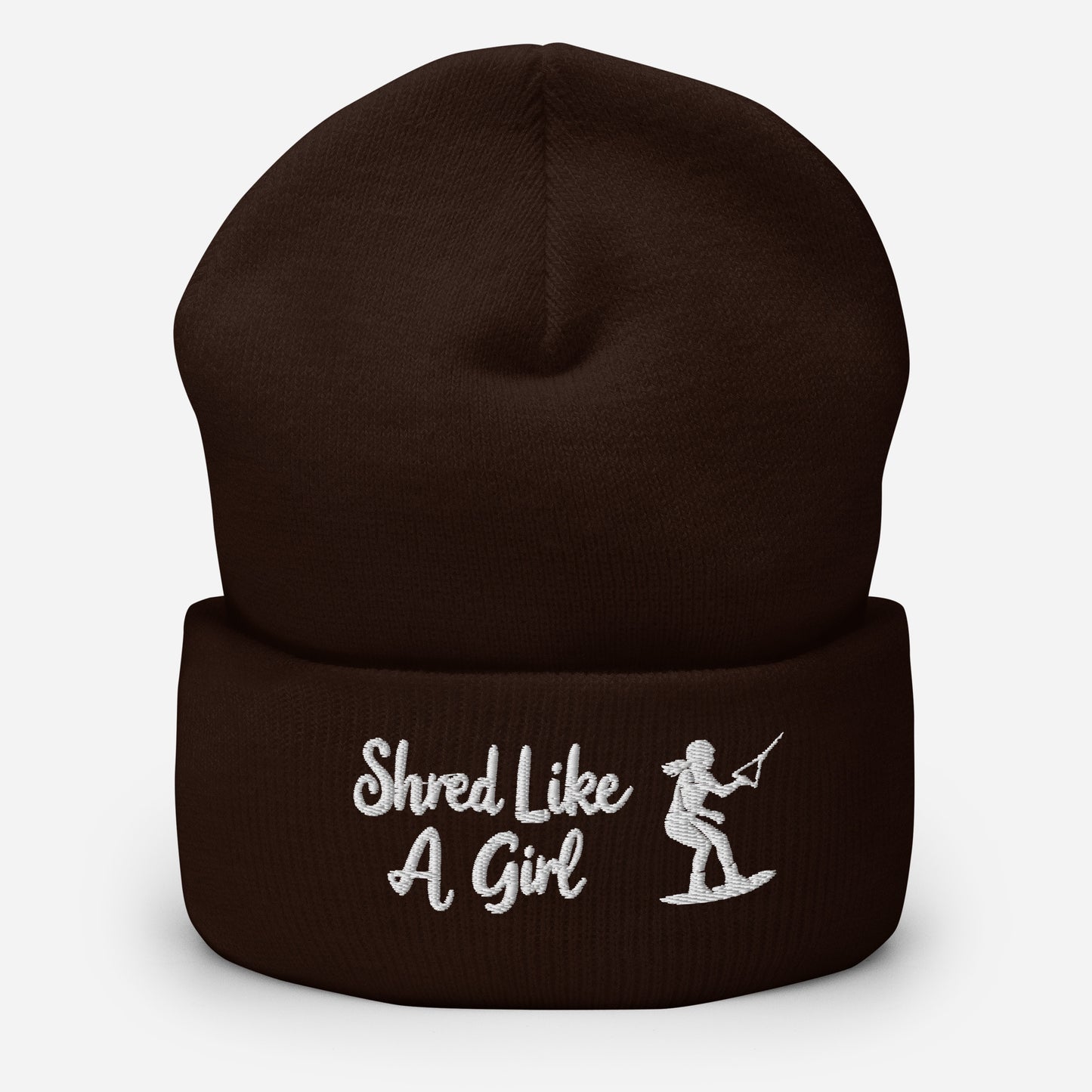 Beanie "Shred Like A Girl" mit Piktogramm