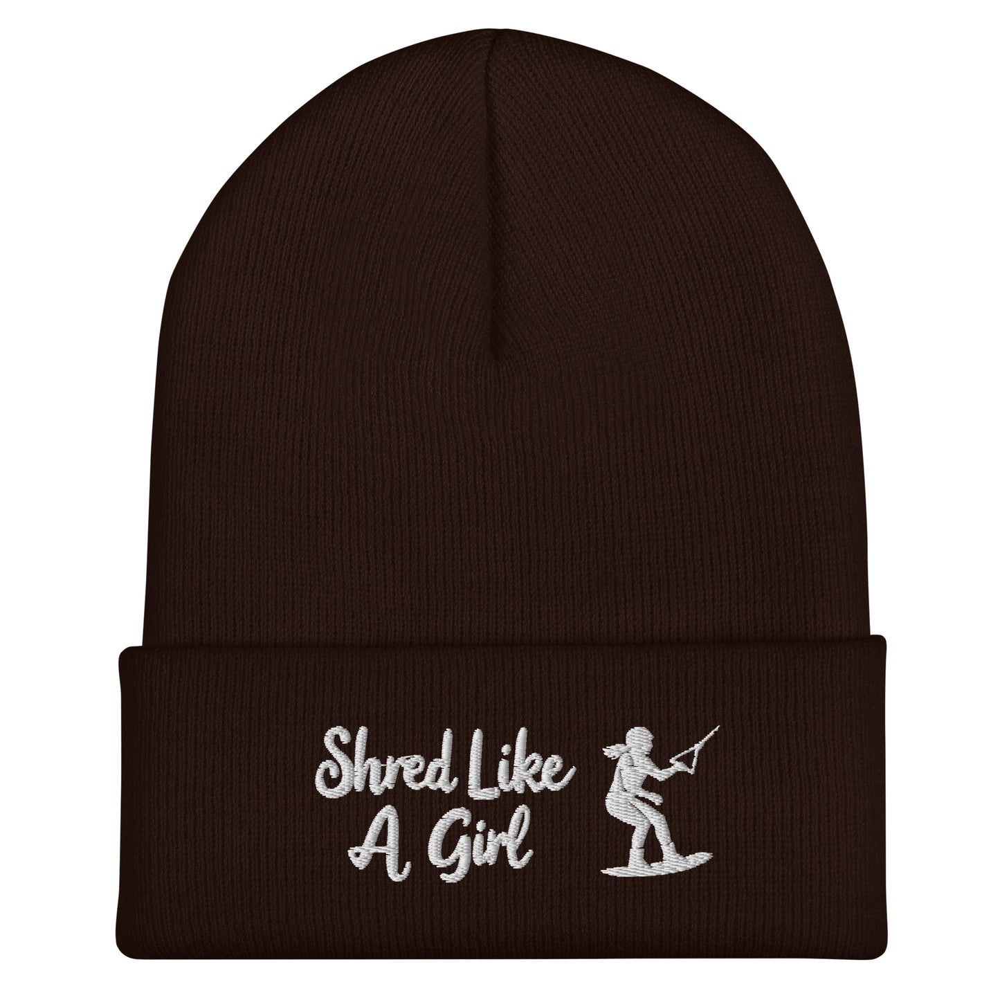Beanie "Shred Like A Girl" mit Piktogramm