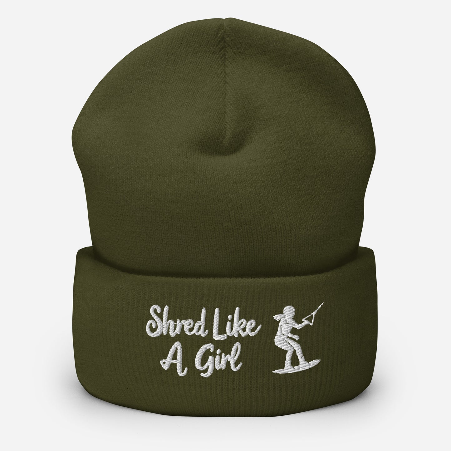 Beanie "Shred Like A Girl" mit Piktogramm