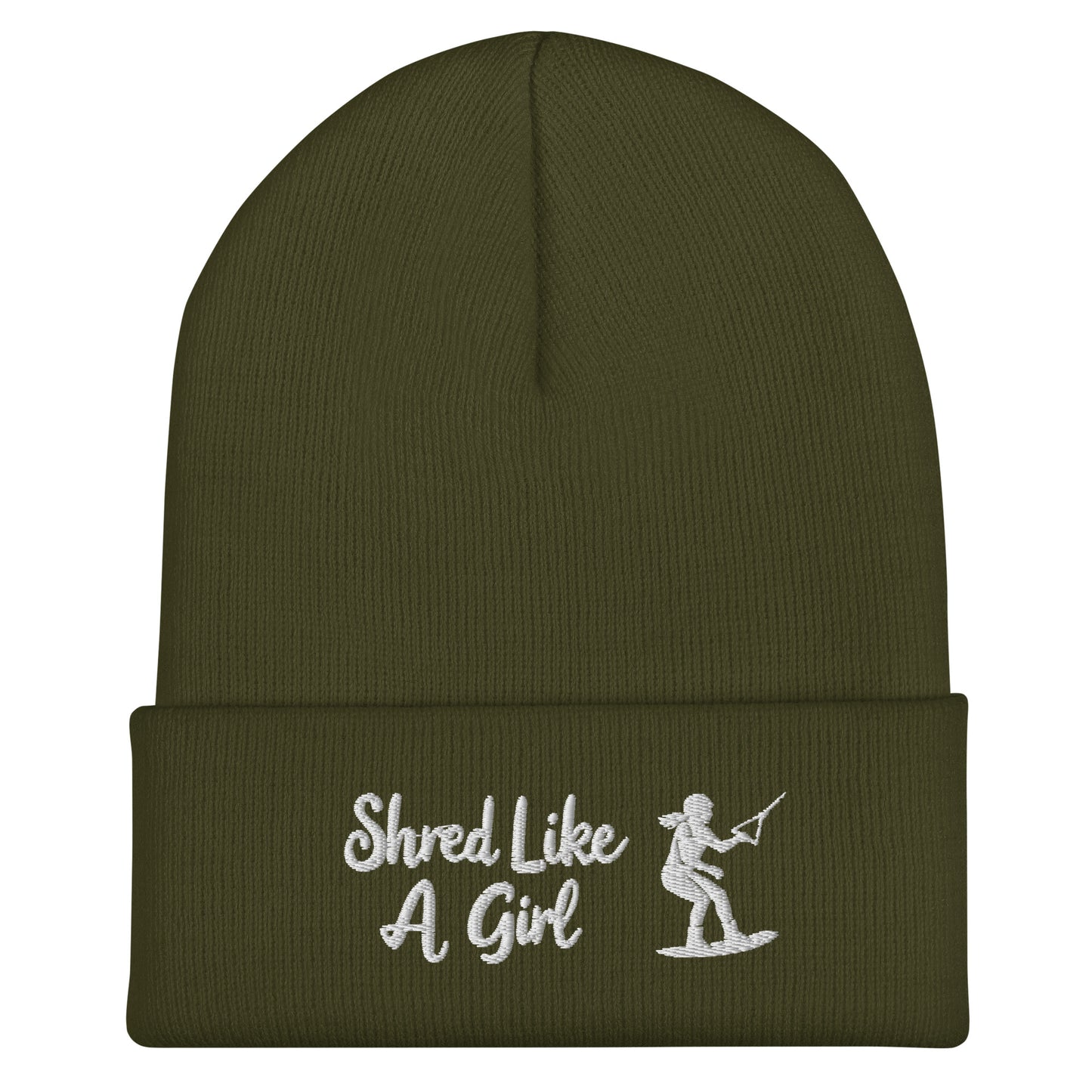 Beanie "Shred Like A Girl" mit Piktogramm