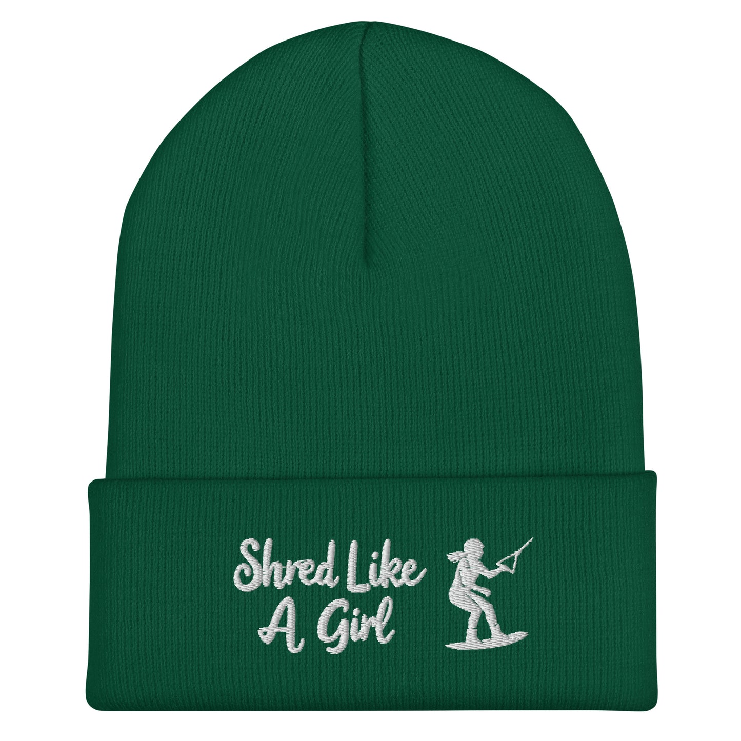 Beanie "Shred Like A Girl" mit Piktogramm