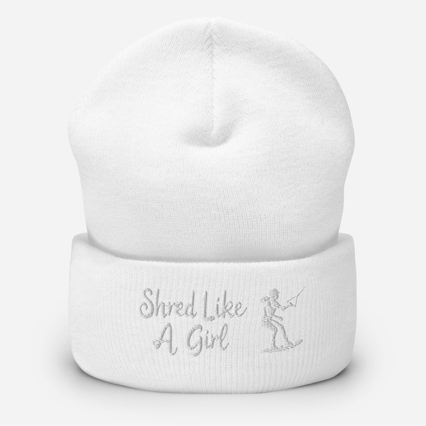 Beanie "Shred Like A Girl" mit Piktogramm