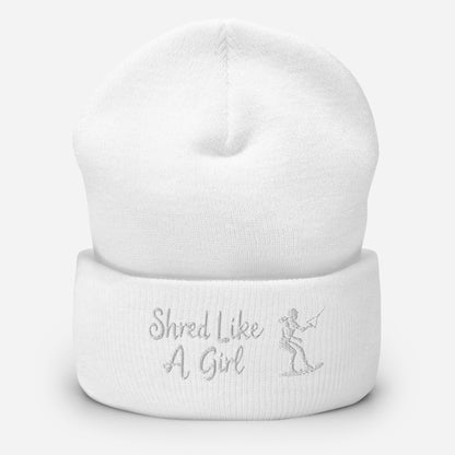 Beanie "Shred Like A Girl" mit Piktogramm