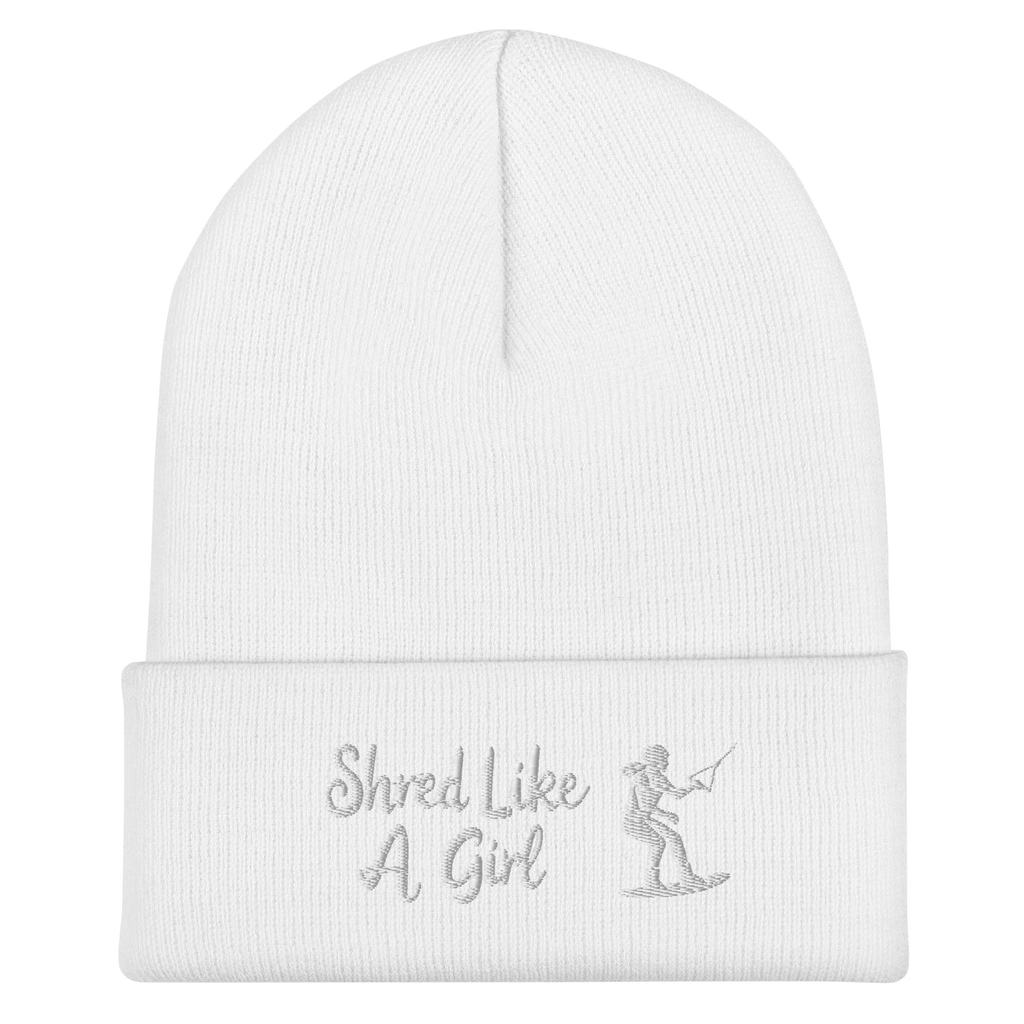 Beanie "Shred Like A Girl" mit Piktogramm