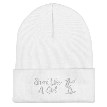 Beanie "Shred Like A Girl" mit Piktogramm