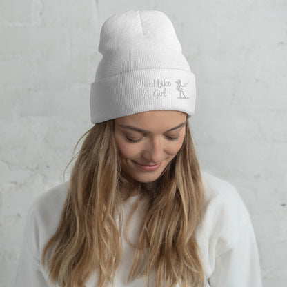 Beanie "Shred Like A Girl" mit Piktogramm