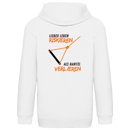 Kinder Hoodie "Lieber Leben riskieren als Hantel verlieren"