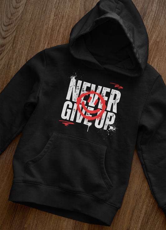 Oversize Hoodie "Never Give Up"