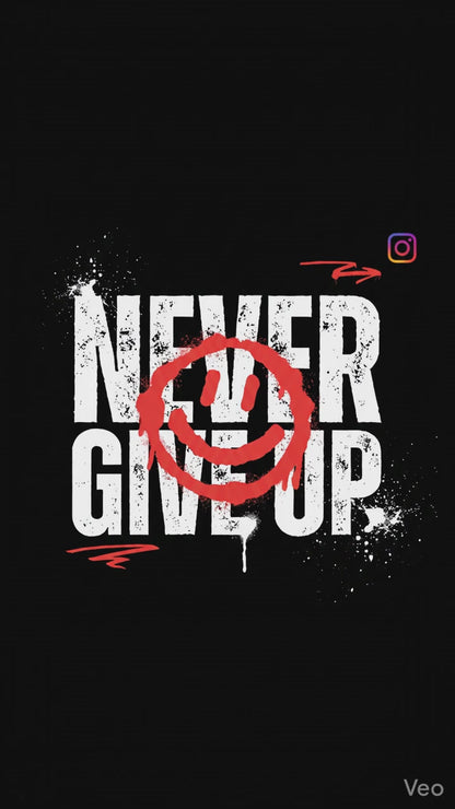 Oversize Hoodie "Never Give Up"